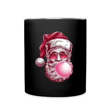 Cool Santa Claus with sunglasses - Full Colour Mug - black - Front
