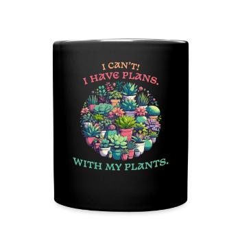 Plant lovers, balcony plants and garden enthusiasts - Full Colour Mug - black - Front