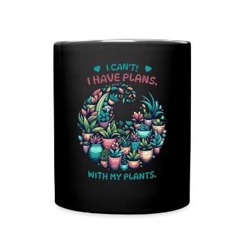 Gardeners, plant lovers and balcony plant fans - Full Colour Mug - black - Front