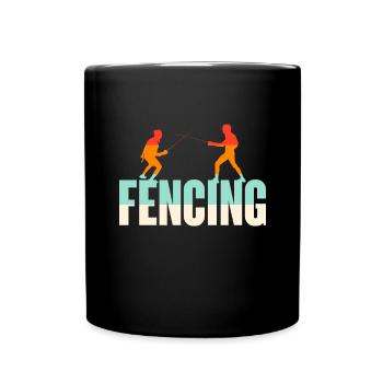 Fencing Sword Sabre Epee Fencing Gift - Full Colour Mug - black - Front