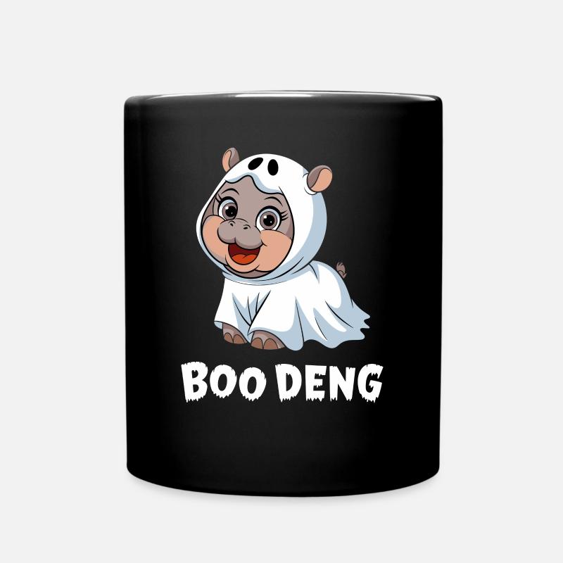 Boo Deng Cute Hippo Costume Fun - Full Colour Mug - black