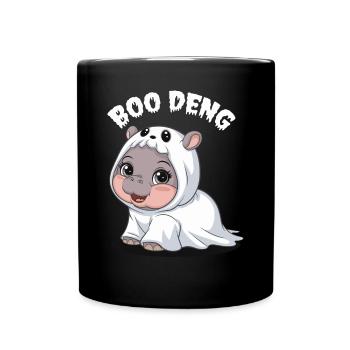 Cute Hippo Boo Deng Costume for Kids - Full Colour Mug - black - Front