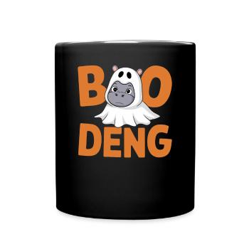 Moo Deng Boo Deng Halloween Spaß - Tasse einfarbig - Schwarz - Vorne