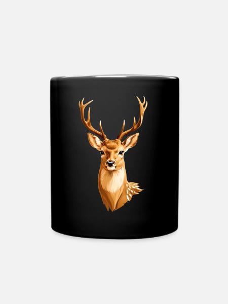 Cerf doré - Mug uni - noir