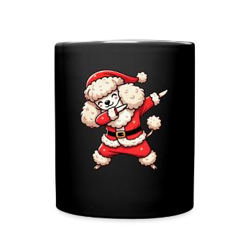 Weihnachten Pudel Elf Lustig Pudel Liebhaber - Tasse einfarbig - Schwarz - Vorne