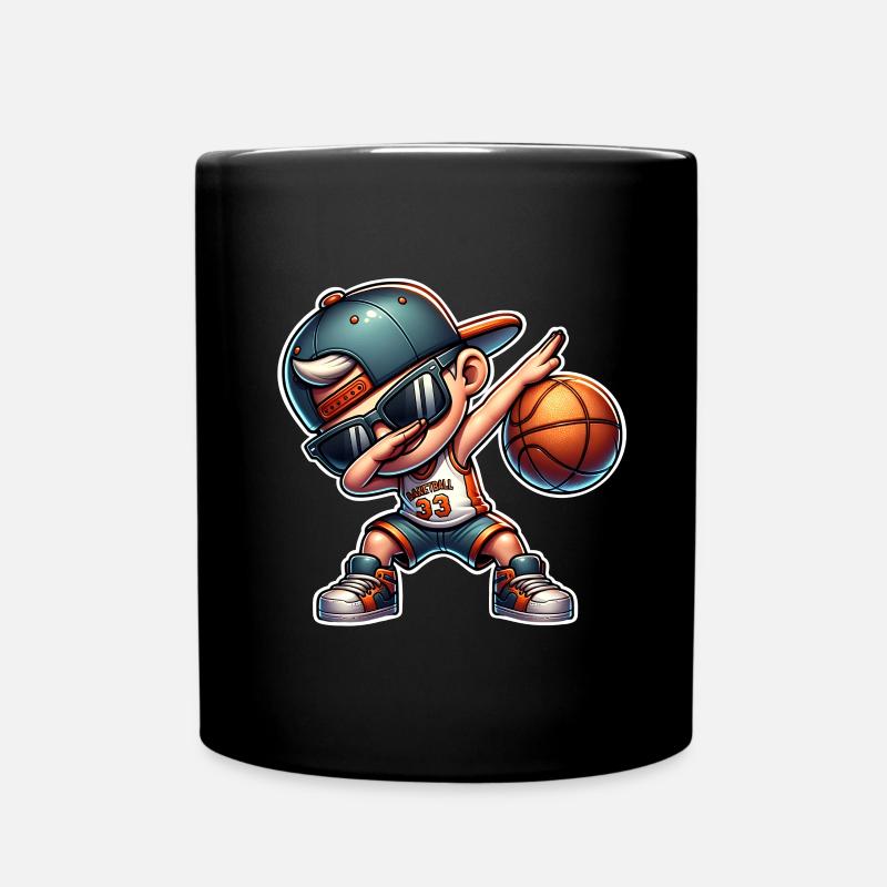 Baketball Dabbing Basketballer Spieler - Tasse einfarbig - Schwarz
