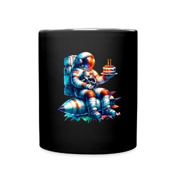 Astronaut Birthday - Full Colour Mug - black - Front