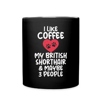 British Shorthair Gifts - Tasse einfarbig - Schwarz - Vorne