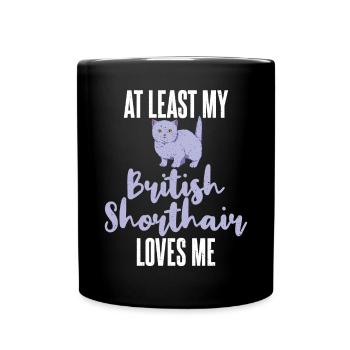 British Shorthair Gifts - Tasse einfarbig - Schwarz - Vorne