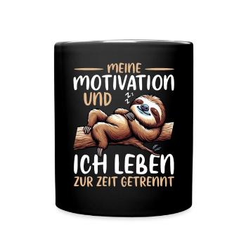 Ma motivation et moi vivons actuellement séparément - Mug uni - noir - Devant