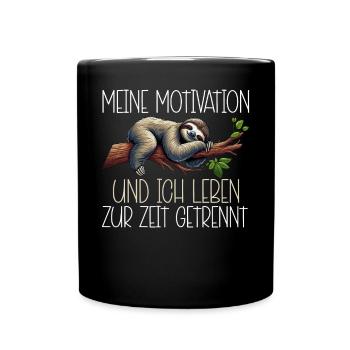 Ma motivation et moi vivons actuellement séparément - Mug uni - noir - Devant