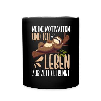 My motivation and I are currently living separately - Full Colour Mug - black - Front