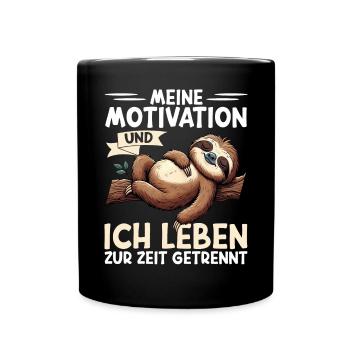 Ma motivation et moi vivons actuellement séparément - Mug uni - noir - Devant