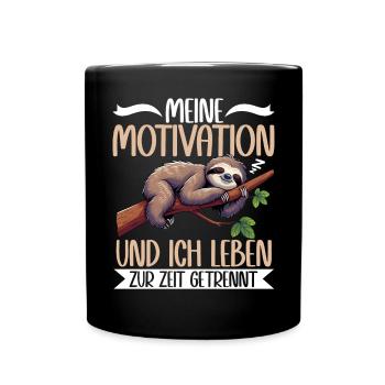 My motivation and I are currently living separately - Full Colour Mug - black - Front