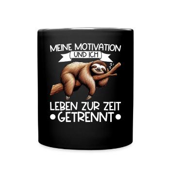 My motivation and I are currently living separately - Full Colour Mug - black - Front