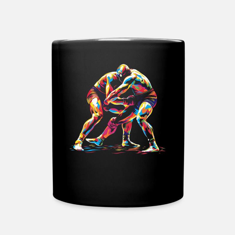 Ringen Ringer Popart - Tasse einfarbig - Schwarz