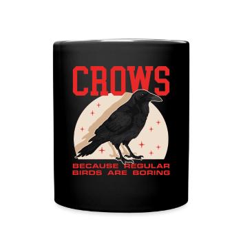 Corbeaux Oiseaux Corbeaux Cadeaux - Mug uni - noir - Devant