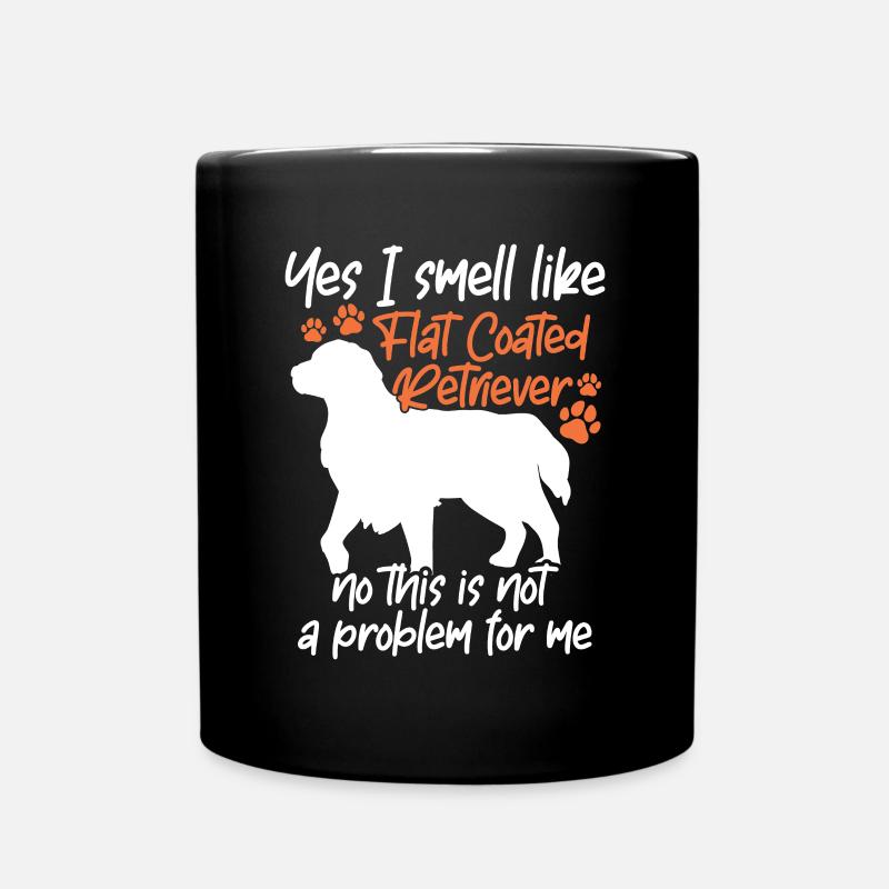 Yes, I smell like Flat Coated Retriever - Full Colour Mug - black
