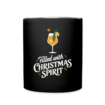 Rempli d’ de Noël - Mug uni - noir - Devant