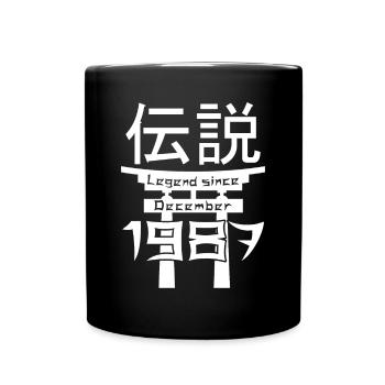 Legend since December 1987 Birthday Gift - Full Colour Mug - black - Front