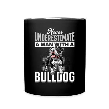 Bouledogue anglais Race de chien Ne jamais sous-estimer - Mug uni - noir - Devant