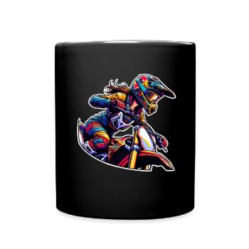 Motocross Femmes Filles Fille - Mug uni - noir - Devant