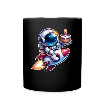 Astronaut Birthday - Full Colour Mug - black - Front