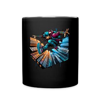 Parkour - Tasse einfarbig - Schwarz - Vorne