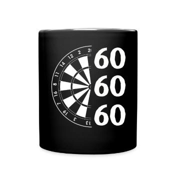 Dart Gift Dartboard Darts Player Bullseye - Full Colour Mug - black - Front
