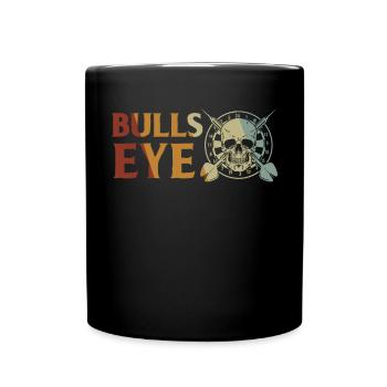 Dart Geschenk Dartboard Dartspieler Bullseye - Tasse einfarbig - Schwarz - Vorne
