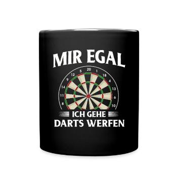 Dart Gift Dartboard Darts Player Bullseye - Full Colour Mug - black - Front