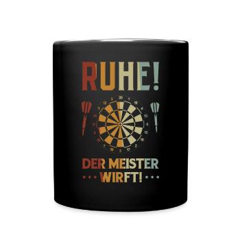 Dart Gift Dartboard Darts Player Bullseye - Full Colour Mug - black - Front