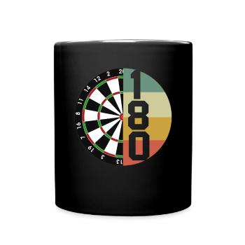 Dart Gift Dartboard Darts Player Bullseye - Full Colour Mug - black - Front