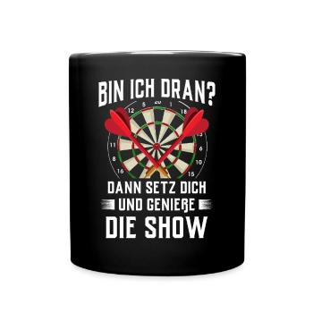 Dart Gift Dartboard Darts Player Bullseye - Full Colour Mug - black - Front