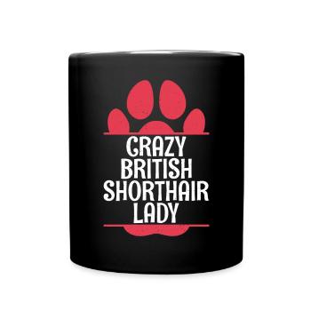 British Shorthair Gifts - Tasse einfarbig - Schwarz - Vorne
