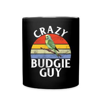 Budgie Gift - Tasse einfarbig - Schwarz - Vorne