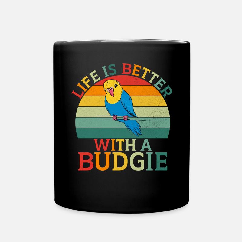 Cadeau de perruche - Mug uni - noir