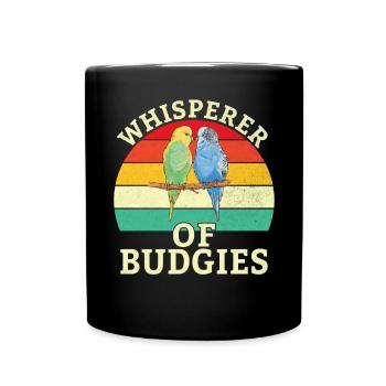 Budgie Gift - Full Colour Mug - black - Front