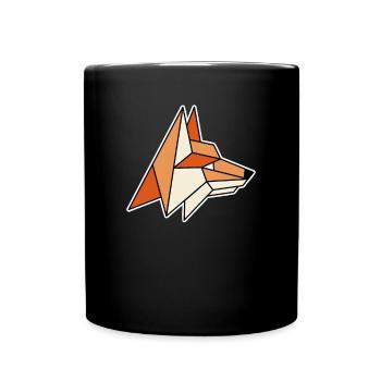 Geometrischer Rotfuchs Canidae Caninae Fuchs Liebhaber Fuchs - Tasse einfarbig - Schwarz - Vorne