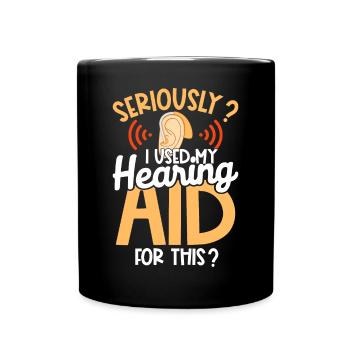 Sensibilisation à la fierté des sourds Langue des signes ASL - Mug uni - noir - Devant