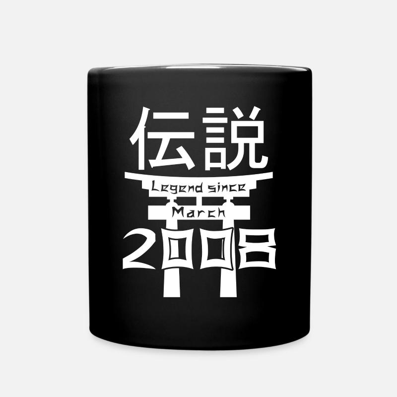 Legend since March 2008 Birthday Gift - Full Colour Mug - black