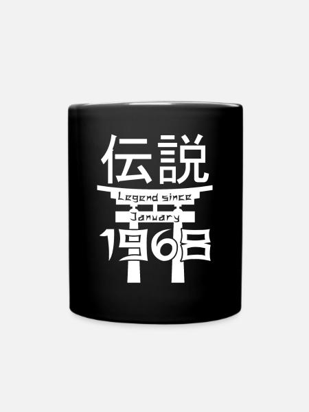 Legend since January 1968 Birthday Gift - Full Colour Mug - black