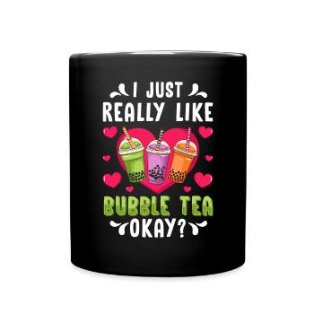 Thé à bulles Boba BubbleTea Kawaii Japan Tea Kpop - Mug uni - noir - Devant