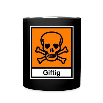 Giftig - Tasse einfarbig - Schwarz - Vorne