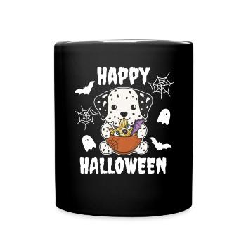 Dalmatians Happy Halloween with Ramen - Full Colour Mug - black - Front
