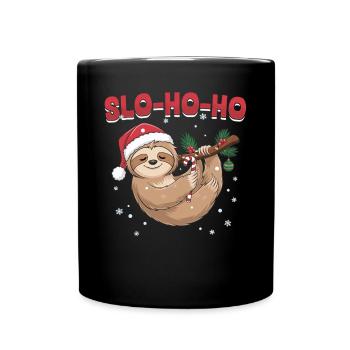 Sloth Christmas Animal Slo-Ho-Ho - Tasse einfarbig - Schwarz - Vorne