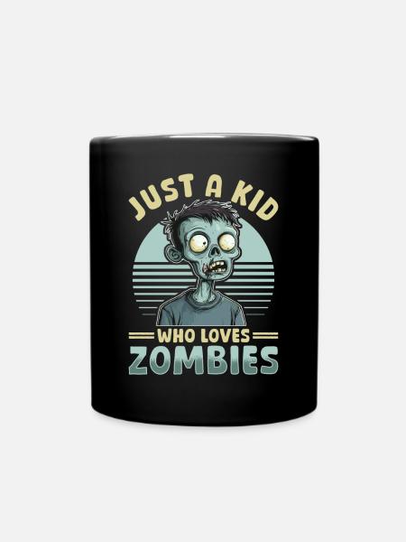 Zombie Halloween Juste un enfant qui aime les zombies - Mug uni - noir