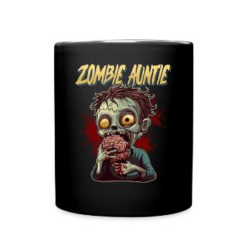 Zombie Halloween Zombie auntie - Full Colour Mug - black - Front