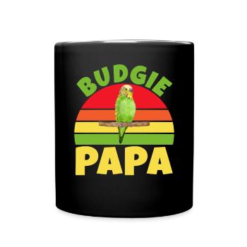 Budgie Gift - Full Colour Mug - black - Front