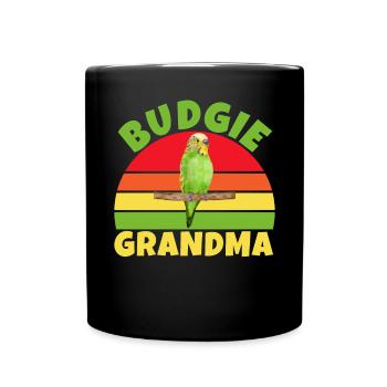 Budgie Gift - Tasse einfarbig - Schwarz - Vorne